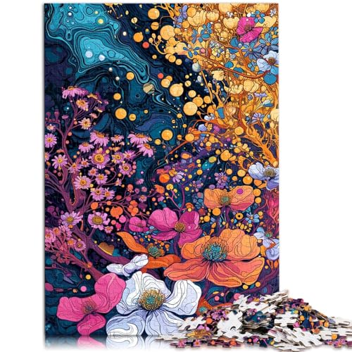 1000-teiliges Puzzle für Erwachsene, Blumen, Puzzle für Lernspiele, Herausforderungsspielzeug, tolles Geschenk für Spiele, 19,7 x 29,5 Zoll, von SYUNFEI
