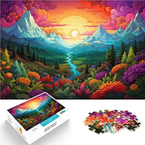 Puzzle 2000 Teile für Erwachsene Blumen und Berge Puzzle Lernspiele Eltern-Kind-Interaktion 27,56 x 39,37 Zoll für Teenager ab 14 Jahren von SYUNFEI