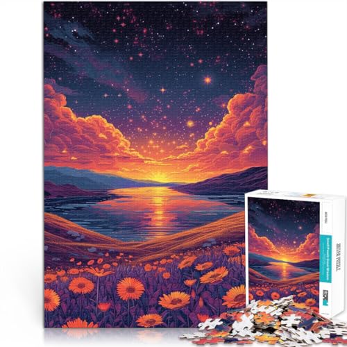 2000-teiliges Puzzle für Erwachsene, Blumenmeer, Lernpuzzle, Lernspiel für Geburtstag, Weihnachten, 70 x 100 cm von SYUNFEI