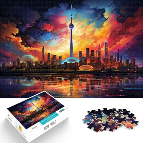 Puzzle für Erwachsene, Brillante Bunte Stadt, 2000 Teile, 70 x 100 cm, graue Kartenpuzzles für Erwachsene und Kinder ab 14 Jahren, Familienspaß-Puzzle Puzzle für Erwachsene, Brillante Bunte Stadt, 2000 Teile, 70 x 100 cm, graue Kartenpuzzles für Erwachsene und Kinder ab 14 Jahren, Familienspaß-Puzzle von SYUNFEI