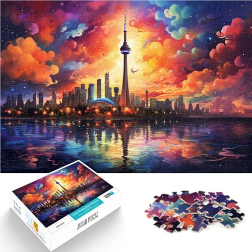 Puzzle für Erwachsene, 1000 Teile, tolle Bunte Stadt, Spaß für die ganze Familie, 50x75 cm, lustige Puzzles für Teenager ab 14 Jahren von SYUNFEI