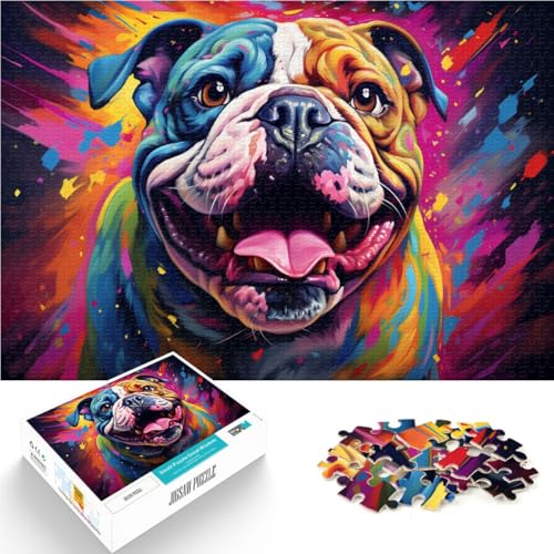 1000-teiliges Puzzle für Erwachsene, Bulldoggen-Denkspiel, ganze Familie, 26x38cm, für Teenager ab 14 Jahren von SYUNFEI