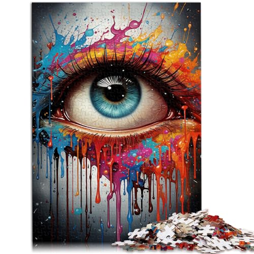 Puzzle für Erwachsene, 1000 Teile, Bunte, seltsame Augen, anspruchsvolles Spiel, Puzzle, einzigartiges Herausforderungsspiel, 50 x 75 cm, für Teenager ab 14 Jahren von SYUNFEI