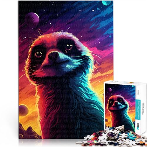 Puzzle 1000 Teile für Erwachsene, Astronauten-Erdmännchen, Denkspiel, Wanddekoration, einzigartige Geburtstags, 50 x 75 cm, für 14-Jährige Puzzle 1000 Teile für Erwachsene, Astronauten-Erdmännchen, Denkspiel, Wanddekoration, einzigartige Geburtstags, 50 x 75 cm, für 14-Jährige von SYUNFEI