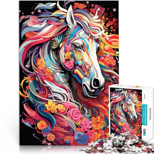 1000-teiliges Puzzle für Erwachsene, Pferde, Lernspiel, Herausforderungsspielzeug, tolles, 26x38cm, für Teenager ab 14 Jahren von SYUNFEI