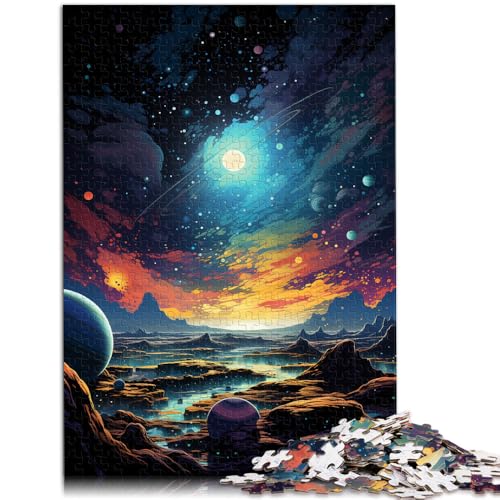 1000-teiliges Puzzle für Erwachsene, Bunte Planetenlandschaft, Lernspiel, Herausforderungsspielzeug für die Heimdekoration, 50 x 75 cm, 1000-teiliges Puzzle für Erwachsene, Bunte Planetenlandschaft, Lernspiel, Herausforderungsspielzeug für die Heimdekoration, 50 x 75 cm, von SYUNFEI