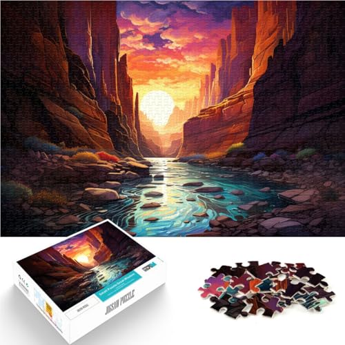 1000-teiliges Puzzle für Erwachsene, Canyon-Wasserfall, Denksportaufgabe, einzigartiges Geburtstags, 50 x 75 cm, 1000-teiliges Puzzle für Erwachsene, Canyon-Wasserfall, Denksportaufgabe, einzigartiges Geburtstags, 50 x 75 cm, von SYUNFEI