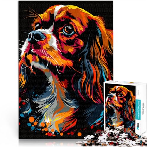 1000-teiliges Puzzle für Erwachsene, Cavalier King Charles Spaniel, Hunde-Denkspiel, Stressabbau, 26x38cm, für Teenager ab 14 Jahren von SYUNFEI