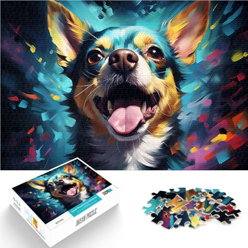Puzzle für Erwachsene, Chihuahua-Hund, 1000 Teile, 50 x 75 cm, Holzbrettpuzzle, geeignet für Erwachsene und Kinder ab 14 Jahren, anspruchsvolles Spiel, Geschenke Puzzle für Erwachsene, Chihuahua-Hund, 1000 Teile, 50 x 75 cm, Holzbrettpuzzle, geeignet für Erwachsene und Kinder ab 14 Jahren, anspruchsvolles Spiel, Geschenke von SYUNFEI