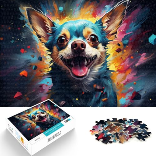 1000-teiliges Puzzle für Erwachsene, Chihuahua-Hund, Stressabbau-Spielzeug, Herausforderung für die Gehirnintelligenz, süchtig machendes Spielzeug, 50 x 75 cm, von SYUNFEI