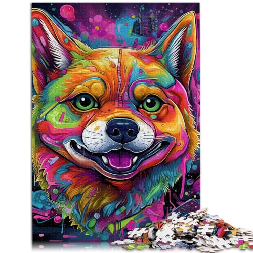 Puzzle für Erwachsene, 1000 Teile, Psychedelic Corgi, Denkspiel, Lernspiel für Geburtstag, Weihnachten,50x75cm, für 14-Jährige von SYUNFEI