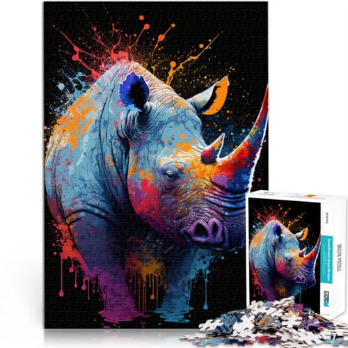 1000-teiliges Puzzle für Erwachsene, Nashorn-Denkspiel, ganze Familie, 50 x 75 cm, für Teenager ab 14 Jahren 1000-teiliges Puzzle für Erwachsene, Nashorn-Denkspiel, ganze Familie, 50 x 75 cm, für Teenager ab 14 Jahren von SYUNFEI
