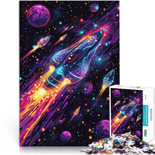 Puzzle Erwachsene, 1000 Teile, Raketen, Heimdekoration, Puzzle-Spielzeug, Herausforderung die Gehirnintelligenz, süchtig machendes Spielzeug, 10,27 x 14,96 Zoll, 14-Jährige von SYUNFEI