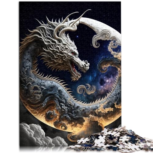 Puzzle für Erwachsene, 1000 Teile, Drachenspielzeug, Denkspiel, Familienspiel, Stressabbau, schwieriges Herausforderungspuzzle, 19,7 x 29,5 Zoll Puzzle für Erwachsene, 1000 Teile, Drachenspielzeug, Denkspiel, Familienspiel, Stressabbau, schwieriges Herausforderungspuzzle, 19,7 x 29,5 Zoll von SYUNFEI