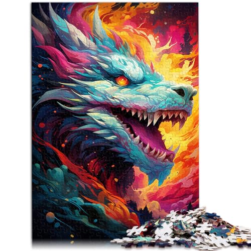 Puzzle für Erwachsene, 1000 Teile, Drache, Heimdekoration, Puzzle-Spielzeug, Herausforderung der Gehirnintelligenz, süchtig machendes Spielzeug, 19,7 x 29,5 Zoll, von SYUNFEI