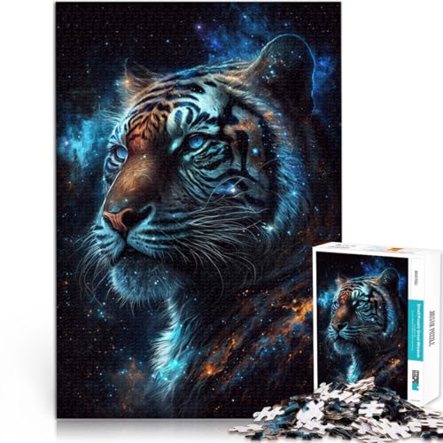 Puzzle 1000 Teile für Erwachsene Cosmic Animal Tigers Puzzle Lernspiele Lernspiel für Geburtstag, Weihnachten 14,96 Zoll x 20,47 Zoll von SYUNFEI