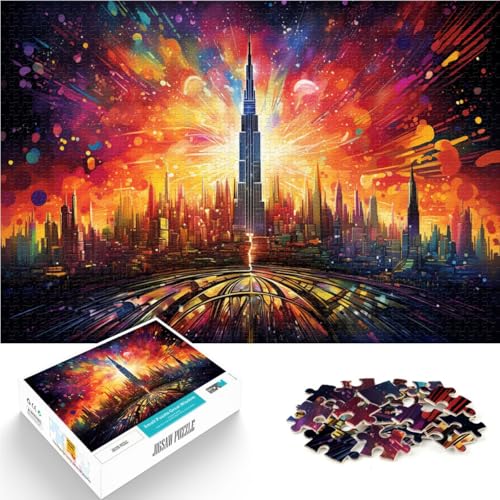 Puzzle 2000 Teile für Erwachsene Dubai Burj Khalifa Puzzle Lernspiele Lernspiel für Geburtstag, Weihnachten 27,56 Zoll x 39,37 Zoll von SYUNFEI