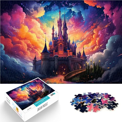 1000-teiliges Puzzle Erwachsene, EIN Atemberaubendes goldenes Schloss, Lernspiele Zuhause, DIY-Spielzeug, tolle Geschenke und Spielzeuge, 50 x 75 cm, Teenager ab 14 Jahren von SYUNFEI