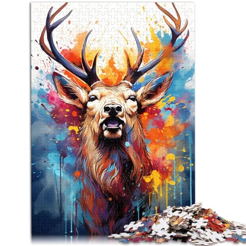 Puzzle für Erwachsene, 2000 Teile, Elch-Denkspiel mit vollständig ineinander greifenden, zufällig geformten Teilen, 27,56 x 39,37 Zoll, für Teenager ab 14 Jahren von SYUNFEI