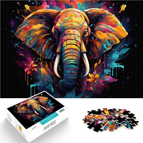 1000-teiliges Puzzle für Erwachsene, Elefanten-Denkspiel, ganze Familie, 50 x 75 cm, für Teenager ab 14 Jahren 1000-teiliges Puzzle für Erwachsene, Elefanten-Denkspiel, ganze Familie, 50 x 75 cm, für Teenager ab 14 Jahren von SYUNFEI