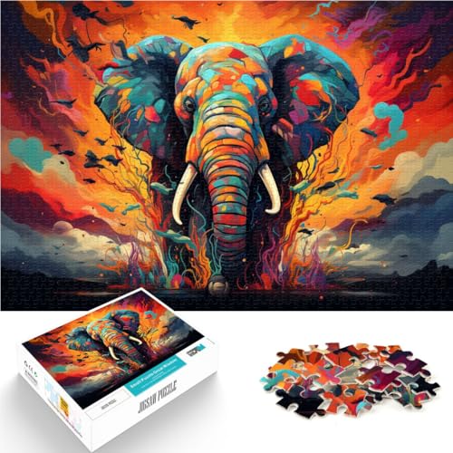 Puzzle für Erwachsene, 1000 Teile, Elefantenspielzeug, Denkspiel, ganze Familie, 50 x 75 cm, für Teenager ab 14 Jahren Puzzle für Erwachsene, 1000 Teile, Elefantenspielzeug, Denkspiel, ganze Familie, 50 x 75 cm, für Teenager ab 14 Jahren von SYUNFEI