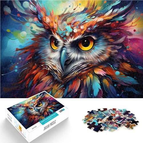 Puzzle für Erwachsene, 1000 Teile, Eule, das Puzzle, 14,96 x 20,47 Zoll, einzigartige Geburtstags Teenager ab 14 Jahren von SYUNFEI