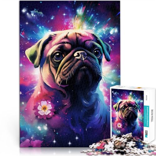 Puzzle für Erwachsene, 1000 Teile, Cosmic Pug, Lernspiel, Herausforderungsspielzeug, tolles, 14,96 x 20,47 Zoll Puzzle für Erwachsene, 1000 Teile, Cosmic Pug, Lernspiel, Herausforderungsspielzeug, tolles, 14,96 x 20,47 Zoll von SYUNFEI