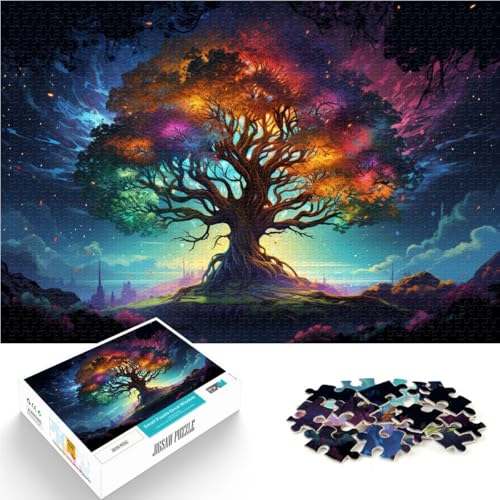 Puzzle für Erwachsene, 1000 Teile, Fantasie-Baum des Lebens, anspruchsvolles Spiel,50x75cm, Geburtstagsgeschenk, Geschenke, Wandkunst von SYUNFEI