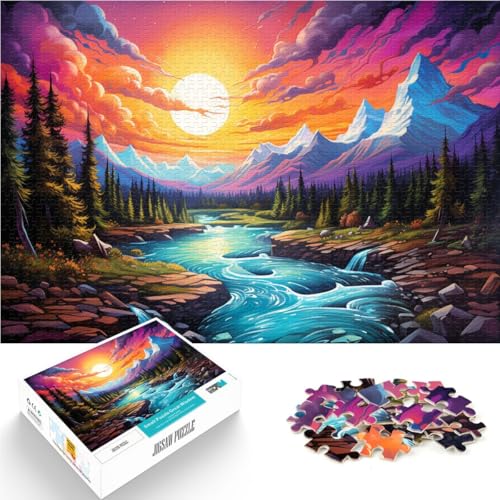 Puzzle für Erwachsene 1000 Teile Fantasie-Berglandschaft Anspruchsvolles Spiel Puzzles Eltern-Kind-Interaktion 19,7 Zoll x 29,5 Zoll für 14-Jährige von SYUNFEI