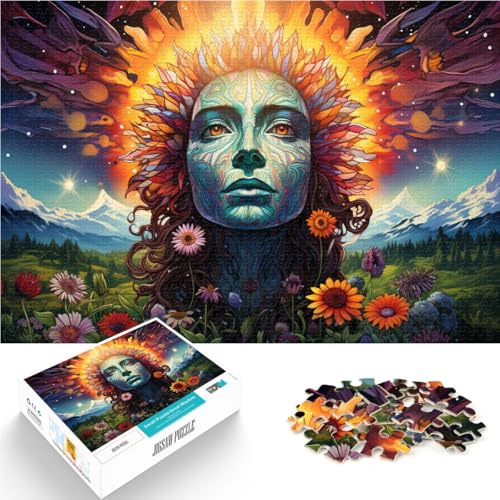Puzzle für Erwachsene, 1000 Teile, Fantasie-Blumengott, Puzzle für Lernspiele, Herausforderungsspielzeug, 14,96 x 20,47 Zoll, Weihnachtspuzzle-Geschenke von SYUNFEI
