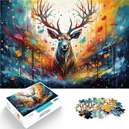 Puzzle für Erwachsene, 1000 Teile, Hirsch, Denksportaufgabe, Wanddekoration, einzigartige Geburtstags, 50 x 75 cm, von SYUNFEI