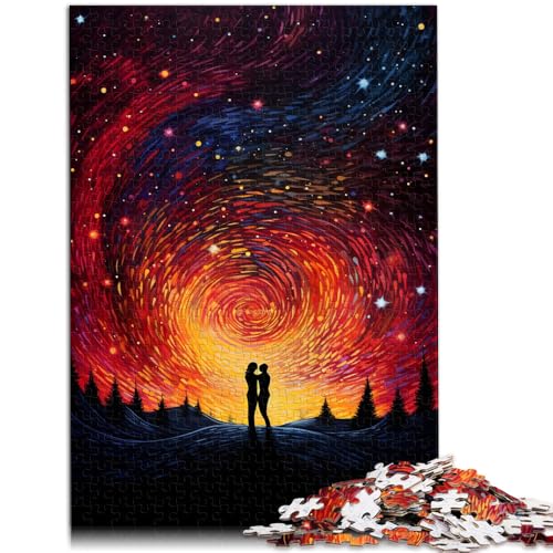 2000-teiliges Puzzle für Erwachsene, Paar unter dem Sternenhimmel, Lernspiel, Herausforderungsspielzeug, stärkt die Liebe zwischen Paaren, 70 x 100 cm von SYUNFEI