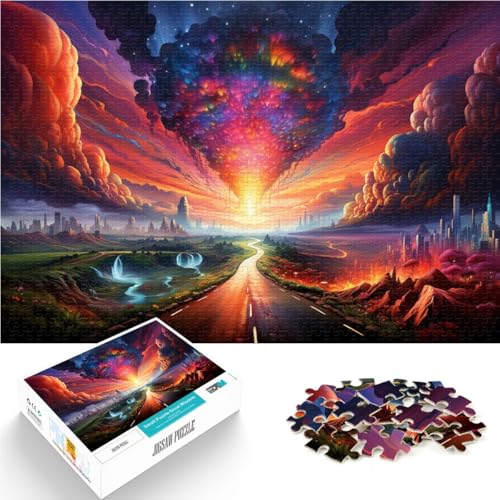 Puzzle für Erwachsene, 1000 Teile, Fantasie-Sonnenuntergangslandschaft, das Puzzle, Lernspiel für Geburtstag, Weihnachten, 26x38cm Puzzle für Erwachsene, 1000 Teile, Fantasie-Sonnenuntergangslandschaft, das Puzzle, Lernspiel für Geburtstag, Weihnachten, 26x38cm von SYUNFEI