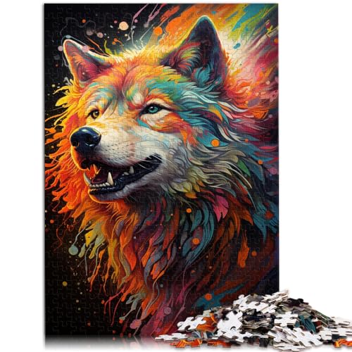 Puzzle für Erwachsene, 1000 Teile, Fantasie-Zeichnung, Wolf, Spielzeug, Denkspiel, anspruchsvolles Puzzlespiel und Familienspiel, 10,27 x 14,96 Zoll von SYUNFEI