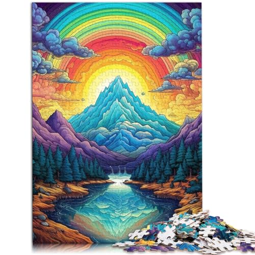 Puzzle für Erwachsene, 1000 Teile, Bunte Fantasieberge, Spielzeug, Denkspiel, Geburtstagsgeschenk, Geschenke, 10,27 x 14,96 Zoll, geeignet für Jugendliche ab 14 Jahren von SYUNFEI