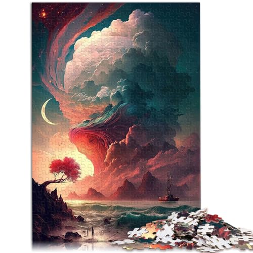 Puzzle für Erwachsene, Fantasielandschaft, 1000 Teile, für Erwachsene und Kinder, 50 x 75 cm, Holzbrett-Puzzle, Lernpuzzle von SYUNFEI