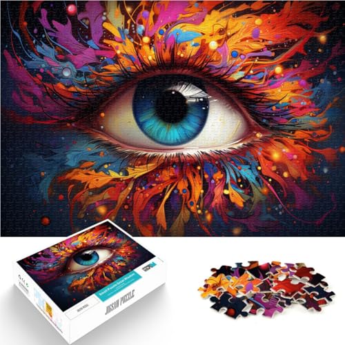 Puzzle für Erwachsene, 2000 Teile, farbenfrohes Fantasy-Augenkunst-Puzzle für Lernspiele, Herausforderungsspielzeug, lustiges Geschenk, 27,56 x 39,37 Zoll von SYUNFEI
