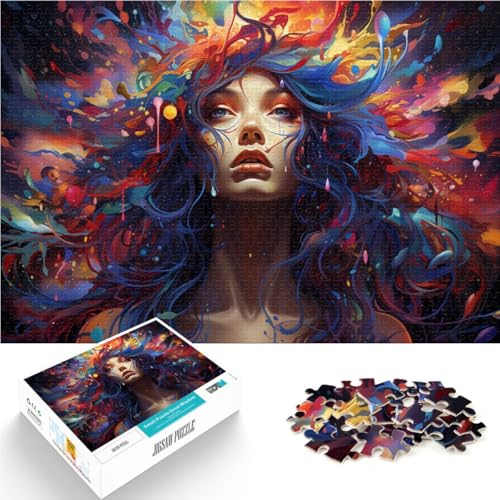 Puzzle für Erwachsene, 1000 Teile, Fantasie-Frauenkunst, Denkspiel, einzigartiges Geburtstags, 38x52cm, für Teenager ab 14 Jahren von SYUNFEI