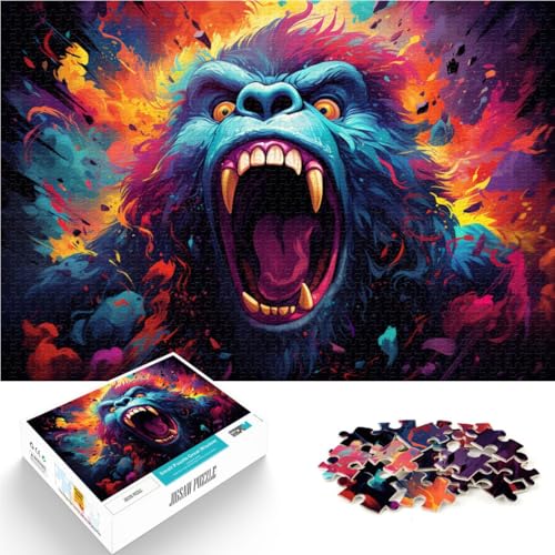 Puzzle 1000 Teile für Erwachsene Fantasy Art Orang-Utan Lernspiel Herausforderung Spielzeug Stressabbau38x52cm für Teenager ab 14 Jahren von SYUNFEI