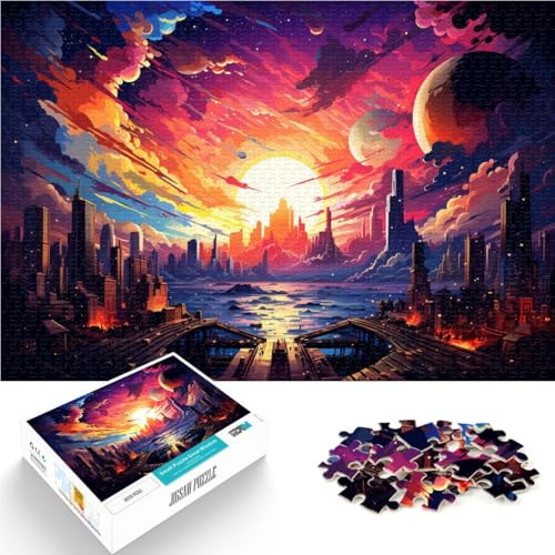 Puzzle 2000 Teile für Erwachsene, Bunte Fantasiestadt, Lernspiele, Stressabbau, 70 x 100 cm, für Teenager ab 14 Jahren von SYUNFEI