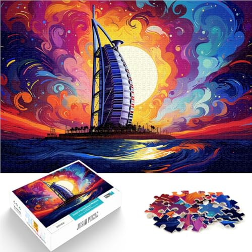 1000-teiliges Puzzle für Erwachsene, Farbpuzzle „Burj Al Arab“, praktisches Spiel, tolles Geschenk für Spiele, 26x38cm, für Teenager ab 14 Jahren 1000-teiliges Puzzle für Erwachsene, Farbpuzzle „Burj Al Arab“, praktisches Spiel, tolles Geschenk für Spiele, 26x38cm, für Teenager ab 14 Jahren von SYUNFEI