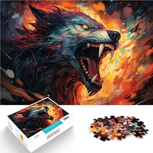 Puzzle für Erwachsene, 1000 Teile, farbenfroher Fantasy-Puzzlespiel-Spiel mit gewalttätigem Wolf, anspruchsvolles Spiel, geeignet für Paare, 26x38cm, für Teenager ab 14 Jahren Puzzle für Erwachsene, 1000 Teile, farbenfroher Fantasy-Puzzlespiel-Spiel mit gewalttätigem Wolf, anspruchsvolles Spiel, geeignet für Paare, 26x38cm, für Teenager ab 14 Jahren von SYUNFEI
