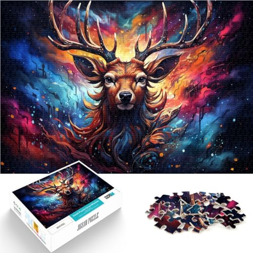 1000-teiliges Puzzle für Erwachsene, Farbiger Sikahirsch, anspruchsvolles Spiel, Puzzle, Lernspiel für Geburtstag, Weihnachten,38x52cm, für 14-Jährige 1000-teiliges Puzzle für Erwachsene, Farbiger Sikahirsch, anspruchsvolles Spiel, Puzzle, Lernspiel für Geburtstag, Weihnachten,38x52cm, für 14-Jährige von SYUNFEI