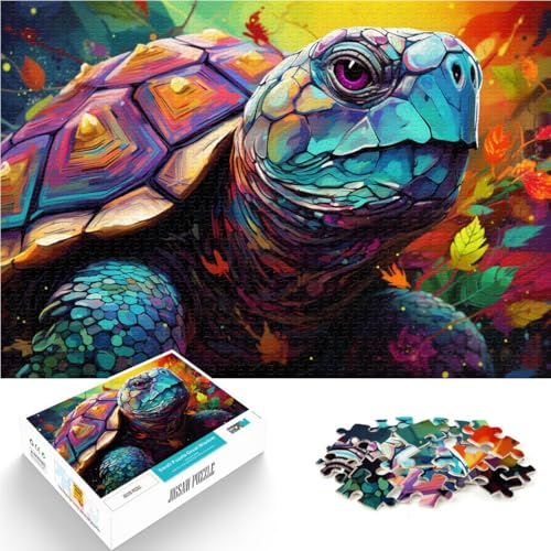 Puzzle für Erwachsene, 1000 Teile, Bunte Schildkröte, Spielzeug, Denkspiel, Wanddekoration, einzigartige Geburtstags, 26x38cm Puzzle für Erwachsene, 1000 Teile, Bunte Schildkröte, Spielzeug, Denkspiel, Wanddekoration, einzigartige Geburtstags, 26x38cm von SYUNFEI