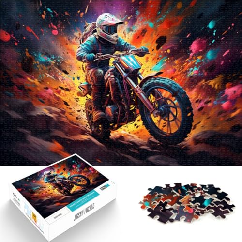 Puzzle für Erwachsene mit 1000 Teilen, Astronaut auf Motorrad, Spielzeug, Denkspiel, tolles Geschenk für Spiele, 26x38cm, für Teenager ab 14 Jahren von SYUNFEI