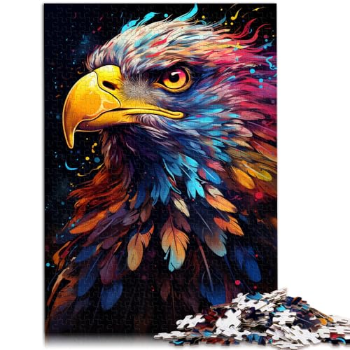 Puzzle für Erwachsene, Farbmalerei, Adler, 1000 Teile, 50 x 75 cm, Holzbrettpuzzle, Lernpuzzle für Jugendliche und Kinder von SYUNFEI