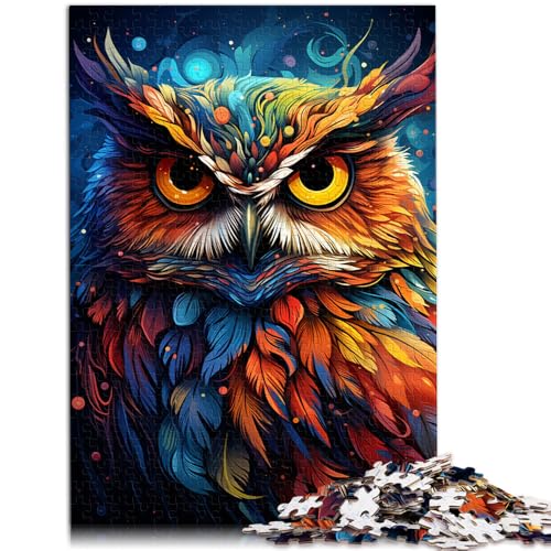 Puzzle für Erwachsene, Farbmalerei, Eule, 1000 Teile, 50 x 75 cm, Holzbrettpuzzle, Jugendliche und Kinder, Lernspiel für Erwachsene und Kinder Puzzle für Erwachsene, Farbmalerei, Eule, 1000 Teile, 50 x 75 cm, Holzbrettpuzzle, Jugendliche und Kinder, Lernspiel für Erwachsene und Kinder von SYUNFEI