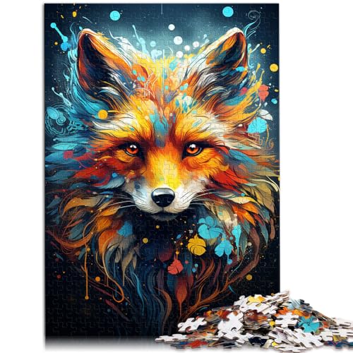 Puzzle für Erwachsene, 2000 Teile, Farbmalerei, Fuchs, Spielzeug, Denkspiel, Lernspiel für Geburtstag, Weihnachten, 27,56 x 39,37 Zoll, für 14-Jährige von SYUNFEI