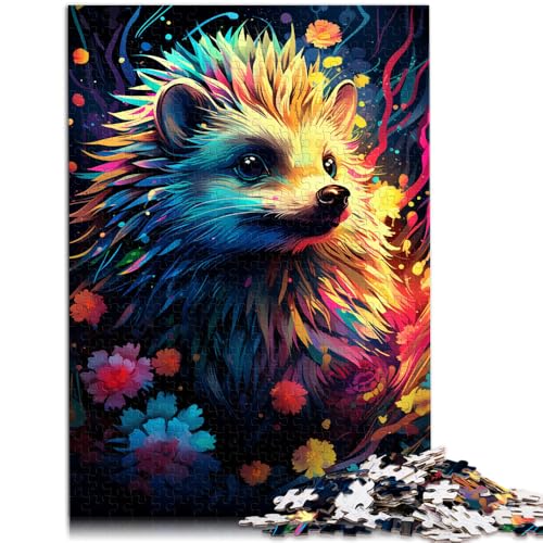 Puzzle für Erwachsene, 1000 Teile, Farbmalerei, Igel, Puzzle für Lernspiele, Herausforderungsspielzeug, EIN Kunstwerk, 14,96 x 20,47 Zoll Puzzle für Erwachsene, 1000 Teile, Farbmalerei, Igel, Puzzle für Lernspiele, Herausforderungsspielzeug, EIN Kunstwerk, 14,96 x 20,47 Zoll von SYUNFEI