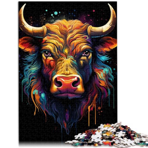 Puzzle 1000 Teile für Erwachsene, Kuh zum Ausmalen, Lernspiel, Herausforderungsspielzeug für die Heimdekoration,38x52cm, für Teenager ab 14 Jahren Puzzle 1000 Teile für Erwachsene, Kuh zum Ausmalen, Lernspiel, Herausforderungsspielzeug für die Heimdekoration,38x52cm, für Teenager ab 14 Jahren von SYUNFEI